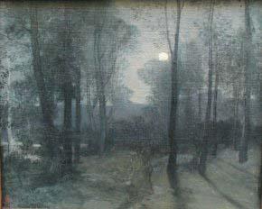 unknown artist Forest Clearing at Night